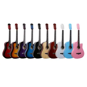 סין גיטרות למכירה 6 מחרוזת 38 אינץ אקוסטית גיטרה