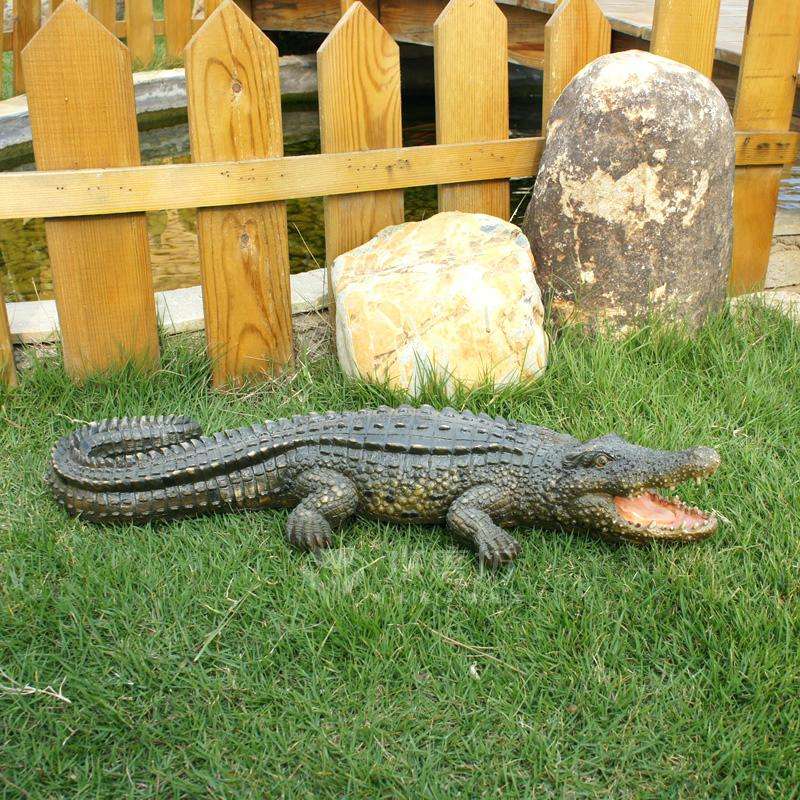 Statua Mini Alligatore Resina - Decorazione Carina Per Interno Ed Esterno - Foto 13