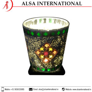 Bougeoirs votifs en verre décoratifs en gros de haute qualité forme carrée avec logo en métal pour un usage domestique et des occasions de Noël - Product Image 6