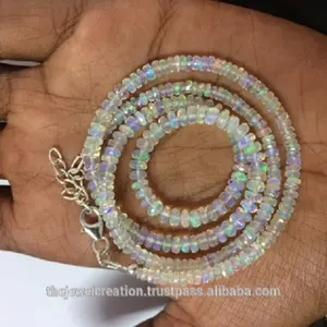 4mm Natural Ethiopian Opal Faceted Rondelle Gemstone Beads Strand for Jewelry Making Shop Online from Supplier at Dealer Price