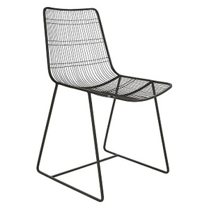 Chaise en fil métallique noir - Product Image 6