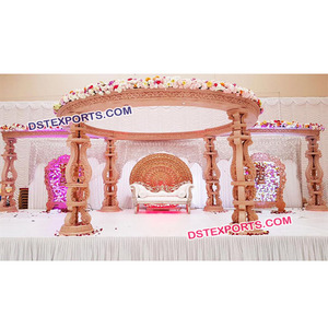ชุด Mandap งานไม้สำหรับงานแต่งงาน,ชุด Mandap งานไม้แกะสลักจากนักออกแบบแบบโบราณ - Product Image 1