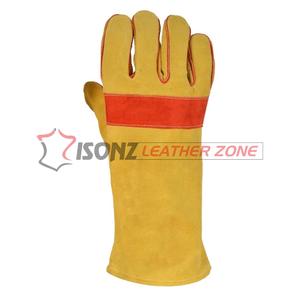 Gants de soudage au TIG/argon résistants à la chaleur ISONZ Leather Zone BBQ Oven, en cuir de vachette de 1,2 mm d'épaisseur, sans silicone, gants industriels - Product Image 5