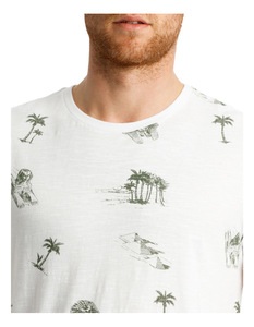 เสื้อยืดแขนสั้นสำหรับผู้ชายเสื้อยืดผ้าฝ้าย100% เข้ารูปพิมพ์ลายดอกไม้ระบายอากาศได้ลำลอง - Product Image 4