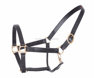 Halters de cheval en cuir rembourré fabriqués en Inde, licou de course de chevaux robuste à double couture de la meilleure qualité dans les tailles complètes d'épi - Product Image 1