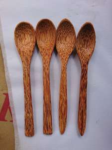 Cuchara de coco NATURAL/cucharas de cáscara de coco/cuchara de madera (Sandy 0084587176063 WS) - Product Image 2