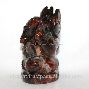 ราคาขายส่งจำนวนมาก รูดรา เจมส์ หินโกเมน รูปปั้นพระพิฆเนศขนาดเล็ก งานฝีมือ คริสตัลบำบัดจากอินเดีย ของสะสม - Product Image 2