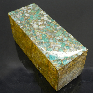 Pierre précieuse naturelle Amazonite de Mohave, turquoise brute, artisanale, qualité AA verte - Product Image 3