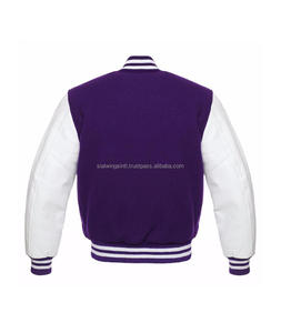 Varsity Letterman col rabattu collège veste de baseball laine véritable pour l'hiver Pakistan fabrication prix cuir véritable - Product Image 2