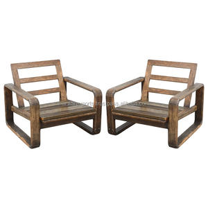 Elegante Silla de ocio de madera recuperada para muebles para el hogar - Product Image 6