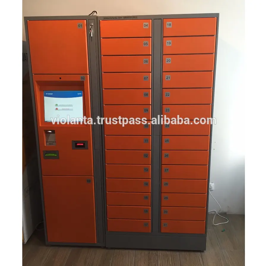 Intelligent Parcel Delivery Lockers with Industrial PC , Click and Collect Lockers