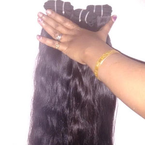 Tissage de cheveux humains non transformés de qualité Waft Shed-Free Natural Loose Deep Wave Style - Product Image 1