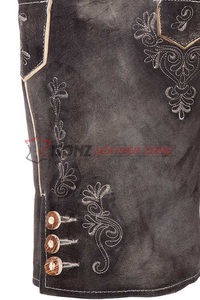 Estilo alemán Trachten Lederhosen Oktoberfest Party Wears Plus Size Pantalones cortos bordados Antiarrugas y transpirable Suministro OEM - Product Image 4