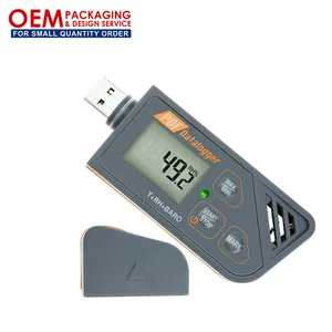 Digital Tahan Air USB Kelembaban Suhu dan Tekanan Data Logger Gauge menghasilkan PDF/Laporan Excel (OEM Kemasan Tersedia)