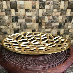 Plato chapado en oro para vajilla, decoración del hogar - Product Image 1