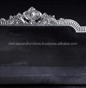 Meubles en bois sculpté classique, canapé Antique couleur argent Style italien - Product Image 2