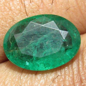 Émeraude zambienne précieuse rose coupe cabochon de pierres précieuses en vrac forme ovale naturel de bonne qualité - Product Image 1