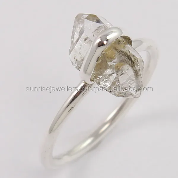 Natural HERKIMER DIAMOND Ring 925 Sterling Silver Jewelry、Wholesale Sterling Silver Jewelry、Fine Silver Jewelry