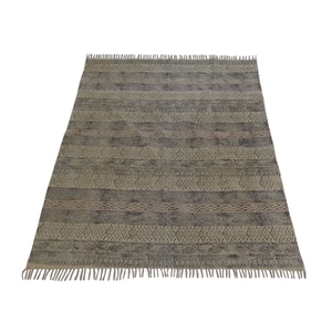 พรมผ้าฝ้ายทอมือขนาดใหญ่5x8ฟุตพรมทอมือลายพิมพ์ผักสไตล์แอบสแตรก - Product Image 2