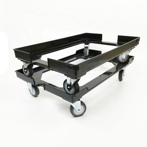 Heavy Duty Moving Dolly Heavy Duty 300kg Plastic 4 Wheels Dolly Plastic Storage Moving Dolly With Tote Skate Portable Plastic Turnover Box Dolly