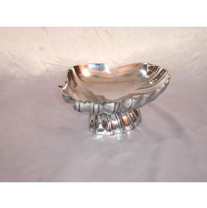 Vantage Modern Fancy Luxury Premium Aluminium Décoratif Brillant Polonais Nickel Plaqué Bol de Service Vente Chaude Piédestal Serveur de Nourriture - Product Image 1