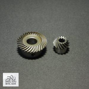 Engrenages coniques en spirale personnalisés de haute qualité certifiés ISO9001 main droite pour les pièces de débroussailleuse - Product Image 5