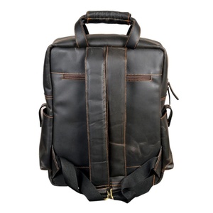 กระเป๋าเป้หนังแท้สไตล์เรโทรสำหรับผู้ชายและผู้หญิง เหมาะสำหรับการเดินป่า ตั้งแคมป์ และใส่แล็ปท็อป - Product Image 4