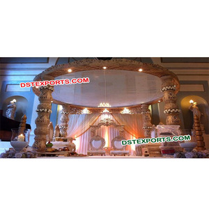 Mandap de Madera para Bodas, Hermoso Mandap de Madera Tallada para Matrimonios, Diferentes Diseños de Mandap de Madera para Bodas en España - Product Image 1