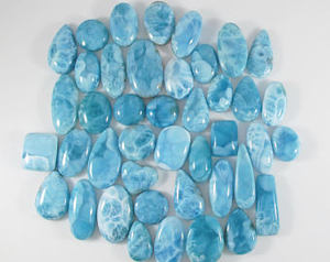 2025 incroyable qualité naturel Larimar bijoux pierres précieuses bague et pendentif fabrication pierre mélange forme Jaipur prix usine vente - Product Image 6