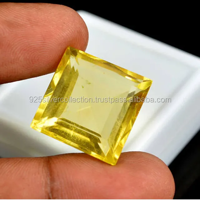 Wholesale Cushion Cut Natural Yellow Lemon Topaz Loose Gemstone For Jewelry