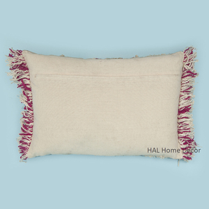 Boho Style <b>Tufted</b> Cotton Throw Pillow Embroidered <b>Cushion</b> Cover Lumbar Support Bulk Home Hotel Featuring Applique Technique - Product Image 3