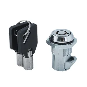 LM-826-7D Zinc Alloy Chrome Plated Key Locking Flush Push to Close Snap Cam Slam Latch Lock