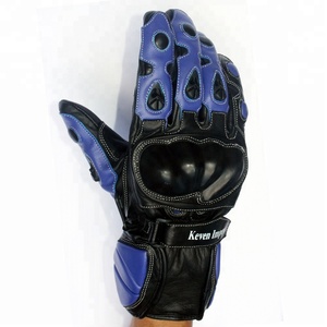 Guantes de Carreras de Cuero Kraven, Protección Completa para los Dedos y la Palma, Transpirables, con Cierre de Cremallera, para Motociclismo, Universales para Hombre - Product Image 3