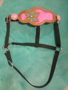 Alta calidad DD cuero Halter Black Tan caballos inglés sillín accesorio Bling Bronc nuevo Fancy Full Cob Mini Venta caliente - Product Image 3