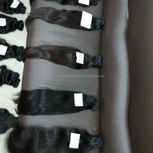 ESCLUSIVAMENTE vergini di 100% dei capelli umani dei capelli alla rinfusa singolo drawn capelli tempio in CHENNAI