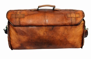 Vintage Style Polochon Week-End En Cuir Véritable Weekender Sac De Voyage-LGB-0045 - Product Image 5