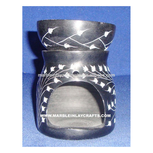 Decorative Black Stone Aroma Oil Lamp - Product Image 1