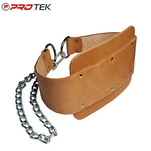 Mens Ejercicio y Fitness Cintura Trimmers Cuero Dip Cinturones para levantamiento de pesas - Product Image 4