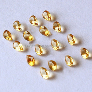 พลอยซิทรินธรรมชาติ6X8มม. รูปลูกแพร์ - Product Image 2