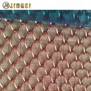 建筑网格编织级联线圈窗帘类型与铝喷涂