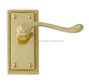 OMG Industries latón pulido manija de puerta placa trasera con cerradura - Product Image 6