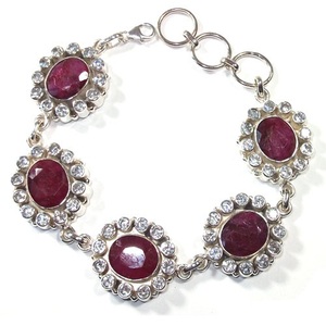 925 Sterling Silver <b>Bracelet</b> Spring Summer 2023 Collection Wholesale <b>Ruby</b> Quartz Jewelry for Women - Product Image 3