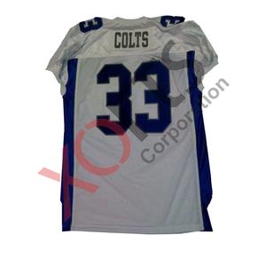 Camiseta de fútbol americano personalizada, uniformes bordados, camiseta de fútbol americano para hombre, número de nombre en contraste de Color blanco y naranja - Product Image 6