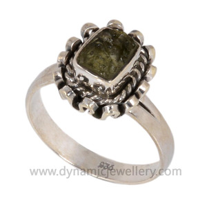 Fantastic Look <b>Moldavite</b> Sterling Silver <b>Ring</b> - Product Image 1