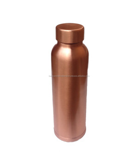 Bouteille d'eau potable directe en métal cuivré écologique unisexe avec couvercle pour le yoga et le festival ayurvédique - Product Image 2