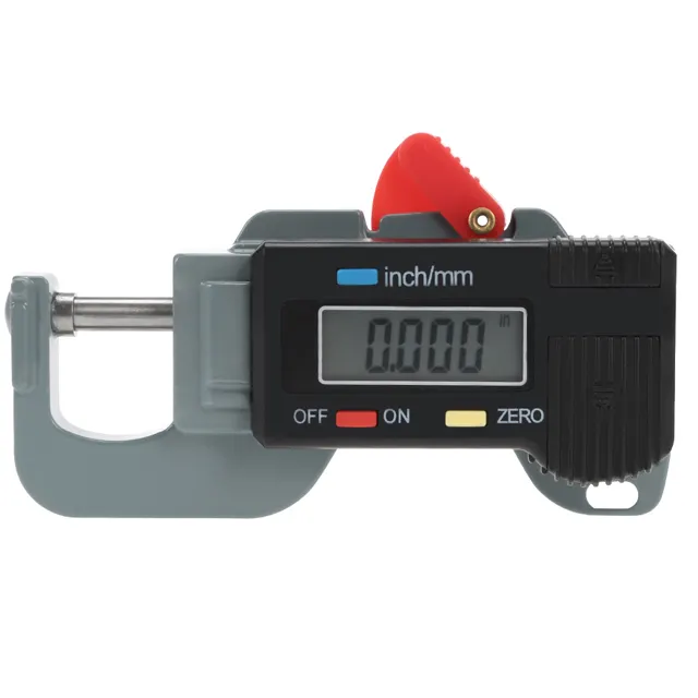 0-12.7mm Electronic Micrometer Digital Thickness Meter Gauge 0.01mm Flat Measurement for Thickness