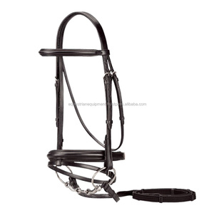 Bride en cuir d'anglais noir durable, modèle OEM ESE-HB-006 pour les sports équestres - Product Image 1