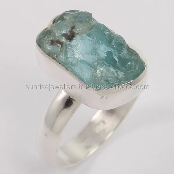 APATITE Raw Rough Gem stone 925 Sterling Silber Ring, Großhandel Silbers chmuck, Silbers chmuck Exporteur