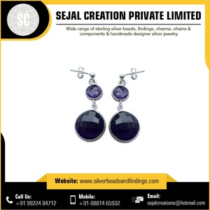 Wholesale Price 925 Sterling <b>Silver</b> <b>Earrings</b> with Gemstone Gold Plated <b>Pearl</b> and Opal for Wedding Engagement Party or Gift - Product Image 3