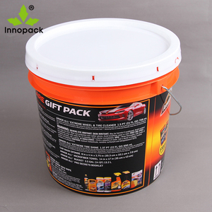 Seau en plastique blanc avec couvercle, 3.5 gallons, vente en gros, pour aliments ou produits chimiques, bon marché - Product Image 2